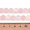Frosted Transparent Glass Beads Strands GLAA-T032-T10mm-MBB10-4