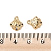 Brass Micro Pave Midnight Blue Cubic Zirconia Charms KK-P355-01A-G-3
