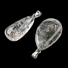 Natural Green Lodolite Quartz/Green Phantom Quartz Tumbled Stone Pendants GG-K002-06R-2