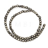 Natural Gold Pyrite/Golden Pyrite Beads Strands G-G458-G01-5x5mm-3