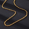 Brass Rope Chains Necklaces for Women NJEW-D302-62G-5