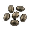 Oval Natural Pyrite Cabochons G-I125-10-18x13mm-01-1