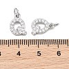 SHEGRACE Brass Micro Pave Clear Cubic Zirconia Pendants XGRQ29210-394P-Q-3