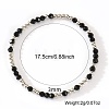 Glass & 304 Stainless Steel Beaded Stretch Bracelets for Women LS-AN7513-2-2