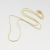 925 Sterling Silver Box Chains Necklace with Spring Ring Clasps for Men Women STER-M086-03G-2