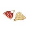 304 Stainless Steel Enamel Pendants STAS-L300-012G-31-2