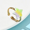Ocean 304 Stainless Steel Cuff Open Rings RJEW-C166-01B-G-1