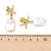 304 Stainless Steel and Natural Baroque Pearl Keshi Pearl Stud Earrings EJEW-JE07106-01-5