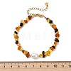 Natural Amber Chips Beaded Stretch Bracelets for Women BJEW-JB13716-4