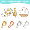 20Pcs 4 Colors Brass Micro Pave Cubic Zirconia Ice Pick Pinch Bails ZIRC-DC0001-05-2