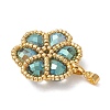 Seed Beads & Glass Beaded Pendants PALLOY-MZ01299-03-3
