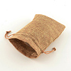 Polyester Imitation Burlap Packing Pouches Drawstring Bags LS-X-ABAG-R004-14x10cm-03-2