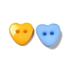 Acrylic Heart Buttons X-BUTT-E071-A-M-3
