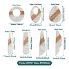 14Pcs 7 Styles Transparent Resin & Walnut Wood Pendants RESI-BY0001-06-3