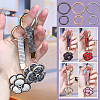 WADORN 12Pcs 6 Styles Zinc Alloy Spring Gate Rings FIND-WR0007-08-6
