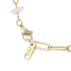 Handmade Natural Rose Quartz Chip Beads & 304 Stainless Steel Paperclip Chain Necklaces NJEW-JN05499-03-5