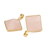 Natural Rose Quartz Pendants G-H359-03G-02-2