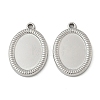 304 Stainless Steel Pendant Cabochon Settings STAS-D127-18A-P-1