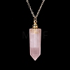 Natural Rose Quartz Perfume Bottle Pendant Necklace PW-WG2A891-09-1