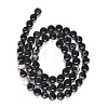 Natural Black Agate Beads Strands X-G-G391-6mm-01-2
