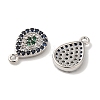 Brass Micro Pave Cubic Zirconia Pendants KK-S391-06P-2