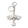 Dragon Alloy Rhinestone Pendant Keychains KEYC-G065-01D-3