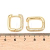 Rectangle Brass Clear Cubic Zirconia Stud Earrings EJEW-A156-12B-G-5