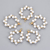ABS Plastic Imitation Pearl Pendants X-KK-N235-014-2