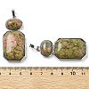 Natural Unakite Human Body Shaped Pendants G-P552-03P-06-3
