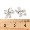 Rack Plating Brass Micro Pave Clear Cubic Zirconia Pendants KK-B093-01B-P-3