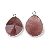 Natural Strawberry Quartz Pendants G-I207-14K-S-2