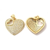 Brass Micro Pave Cubic Zirconia Pendants KK-A180-03G-01-1