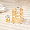 Alloy Multilayer Cuff Bangles & Cuff Rings Sets FS-WG89442-01-5