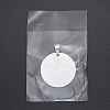 Tarnish Resistant DIY Materials 201 Stainless Steel Flat Round Hand Stamping Blank Tag Pendants STAS-O044-125-8