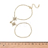 Summer 304 Stainless Steel Crystal Rhinestone Star Link Hand Chain Ring Bracelets for Women SA-CBAAE04-04G-4