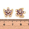 Brass Micro Pave Cubic Zirconia Charms KK-N262-111A-G-3
