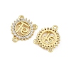 Brass Micro Pave Clear Cubic Zirconia Chandelier Component Links LS-CU-B002-01G-A-2