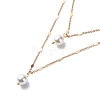 Brass Link Chain Double Layer Necklaces NJEW-JN03993-2
