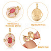1Pc Brass Enamel Locket Pendants FIND-TA0010-71B-4