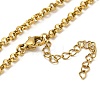 Ion Plating(IP) 304 Stainless Steel Rolo Chain Necklaces NJEW-C060-02G-2