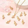 SHEGRACE Brass Clear Cubic Zirconia Charms XGRQ3P809-629G-5