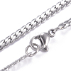 Men's 667 Stainless Steel Cuban Link Chain Necklaces NJEW-G340-01P-1-1