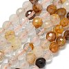 Natural Yellow Hematoid Quartz Beads Strands G-B165-A07-6mm-2