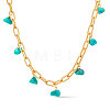 Triangle Resin Tassel Brass Paperclip Chain Necklaces for Women WG30535-03-2