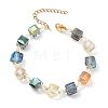 Electroplate Glass Beaded Stretch Bracelets for Women BJEW-JB11213-03-1