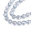 Electroplate Transparent Glass Beads Strands EGLA-N002-26-F01-3