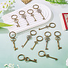 12Pcs 6 Styles Alloy Key Pendant Keychains KEYC-TA00041-4
