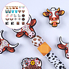 13 Styles Cattle Food Grade Eco-Friendly Silicone Focal Beads SIL-AN0001-04-4