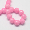 Natural Dyed Yellow Jade Gemstone Bead Strands G-R271-6mm-Y02-3