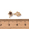 Brass Pave Glass Connector Charms KK-C062-027G-3